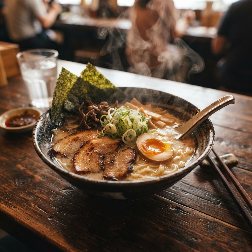 Bowl of tonkotsu ramen
