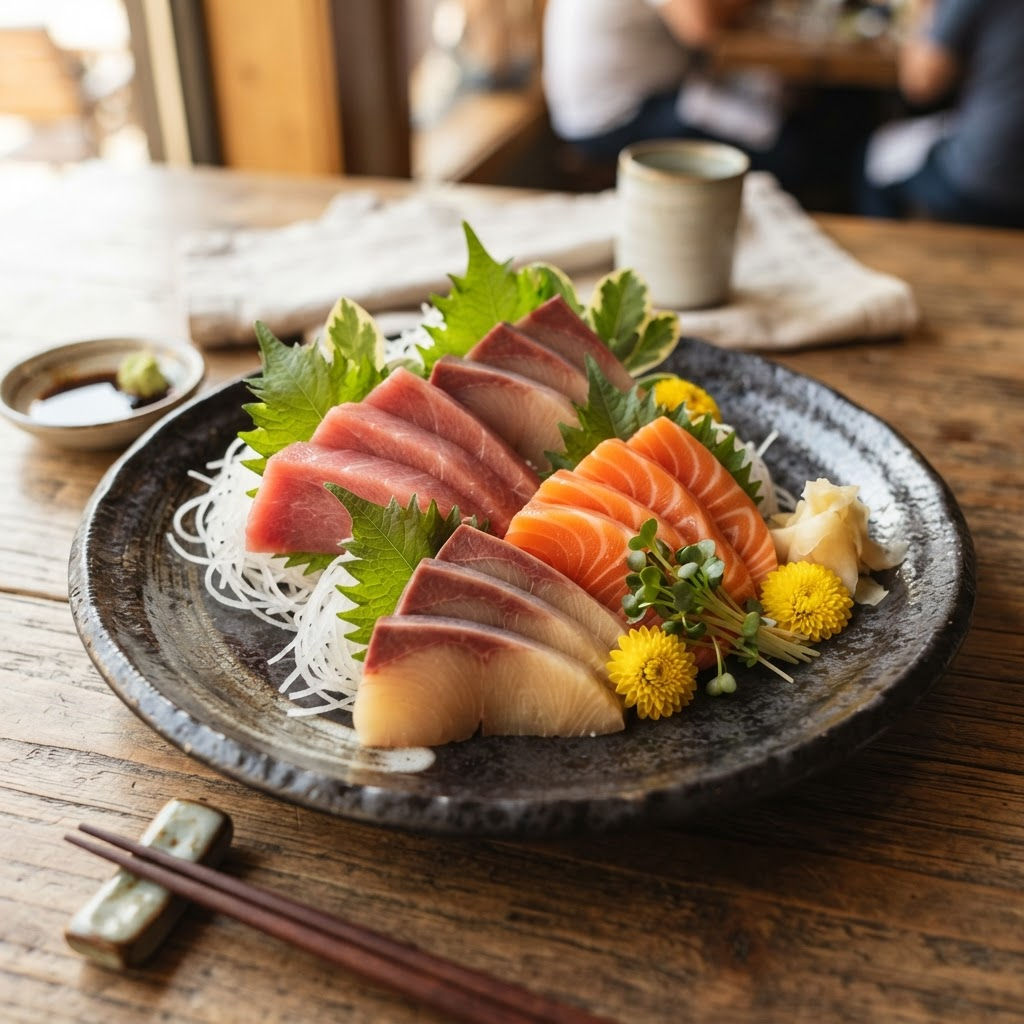 Fresh sashimi platter